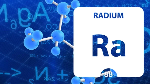 Radium 88 element. Alkaliska jordartsmetaller. Kemisk del av mig — Stockfoto