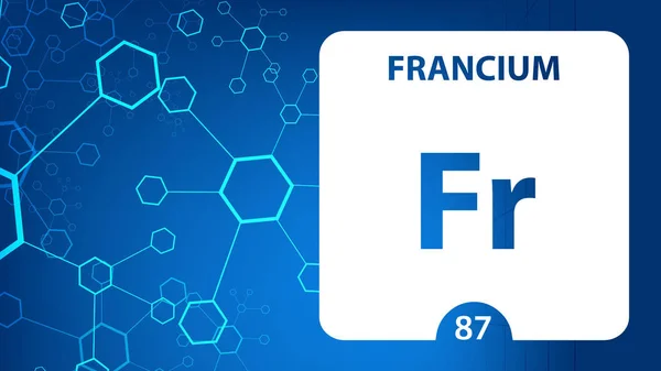 Francium 87 Element. Alkalimetalle. chemische Elemente von — Stockfoto