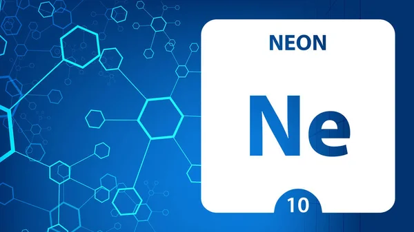 Neon 10 elem. Alkáliföldfémek. Kémiai eleme Mend — Stock Fotó