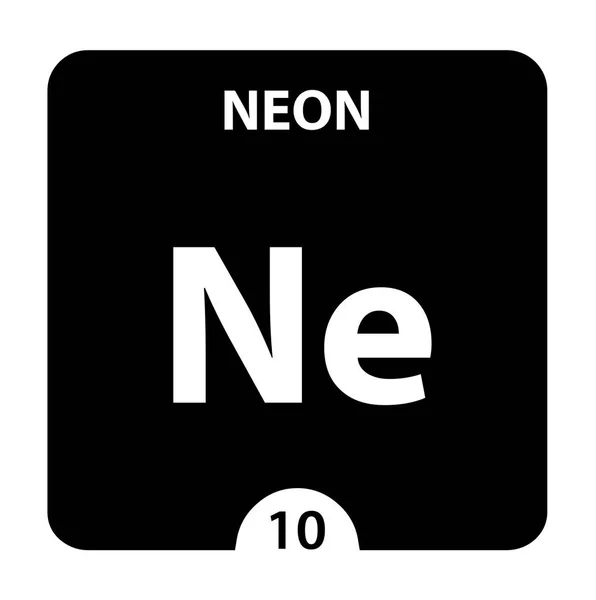 Néon Ne élément chimique. Neon Sign avec numéro atomique. Produits chimiques — Photo