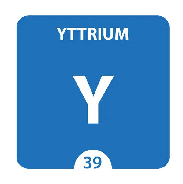 Yttrium sembolü. Atom numarası ve atomik tartım ile Sign Yttrium — Stok fotoğraf