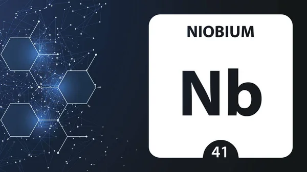 Niobium 41 prvek. Kovy alkalických zemin. Chemický prvek M — Stock fotografie