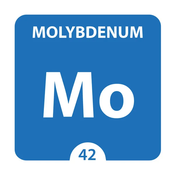 Mobibdenum sembolü. Atom numarası ve atomik ile Işaret Molybdenum — Stok fotoğraf