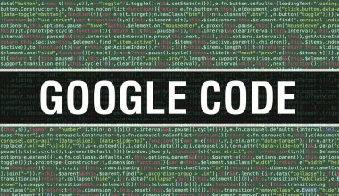 programlama kodu soyut teknoloji üzerine yazılmış google kod metni