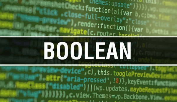 Booléen avec technologie abstraite Fond de code binaire.Numérique — Photo