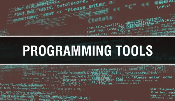 Concept d'outils de programmation avec des parties aléatoires du code de programme. Pro — Photo