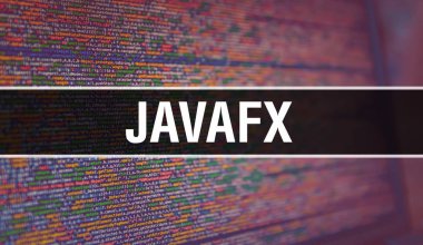 İkili kod dijital teknoloji arka plan ile Javafx. Soyut 