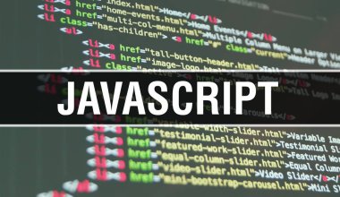 Javascript kavram illüstrasyon progra geliştirmek için kod kullanarak