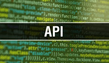 Api Soyut Teknoloji İkili kod Background.Digital bina ile