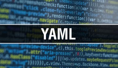 Programlama kodu soyut teknoloji backgr yazılı Yaml metin
