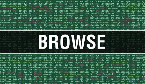 A programkódban szereplő absztrakt technológiával írt szöveg böngészése — Stock Fotó