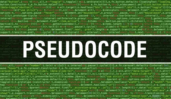 Pseudocode tekst geschreven op programmeercode abstracte technologie — Stockfoto