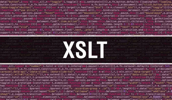 XSLT koncepció illusztráció kód segítségével a fejlődő programok és — Stock Fotó