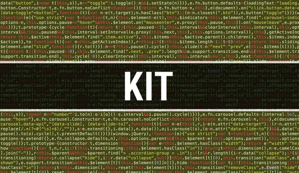 Kit testo scritto su Programmazione codice astratto tecnologia backgro — Foto Stock