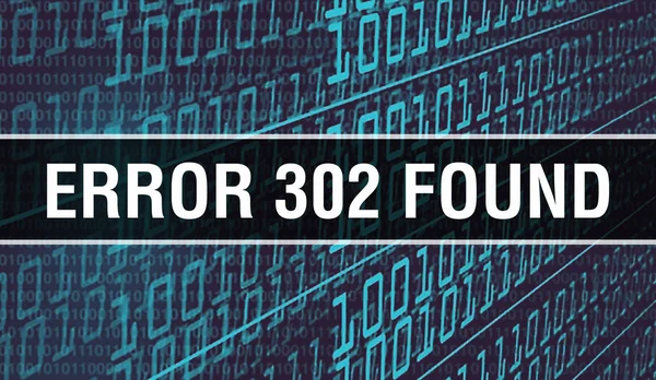 Error 302 Found concept illustration using code for developing