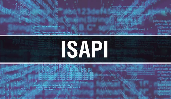 Rozhraní ISAPI s textem v digitálním kódu Java. Rozhraní ISAPI a počítačový software c — Stock fotografie