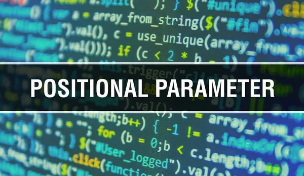 Positional parameter koncept illustration med kod för utveckling — Stockfoto