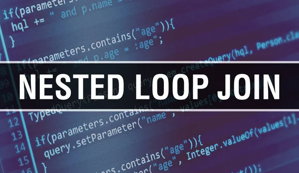 Nested loop join concept illustration using code for developing
