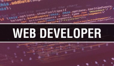 Dijital java kod metni ile web geliştiricisi. web geliştirici ve Com