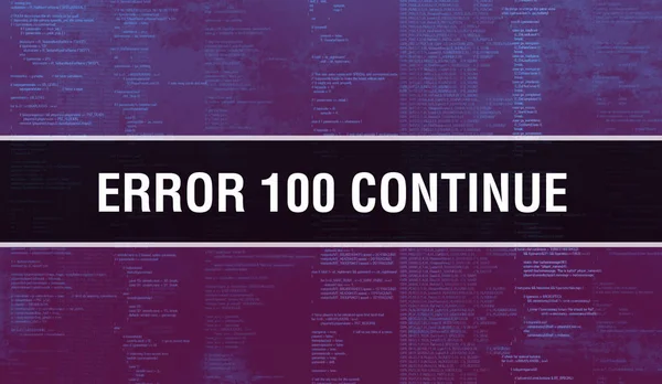 Error 100 Continue with Digital java code text. Error 100 Cont