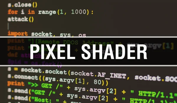 Pixel shader concept with Random Parts of Program Code. Pixel sh