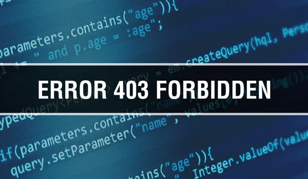 Error 403 Forbidden with Binary code digital technology backgro
