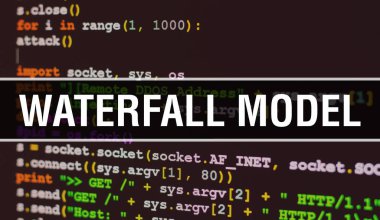 Program Kodu Random Parts ile Şelale modeli kavramı. Su