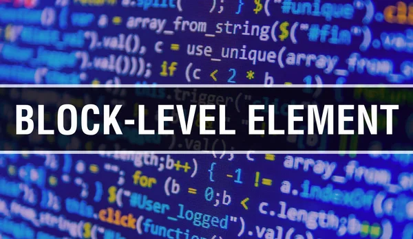 Block-level element with Digital java code text. Block-level ele