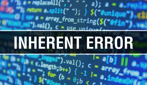 Inherent fout concept met willekeurige delen van programma code. Inhere — Stockfoto