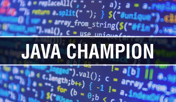 Java champion concept with Random Parts of Program Code. Java ch