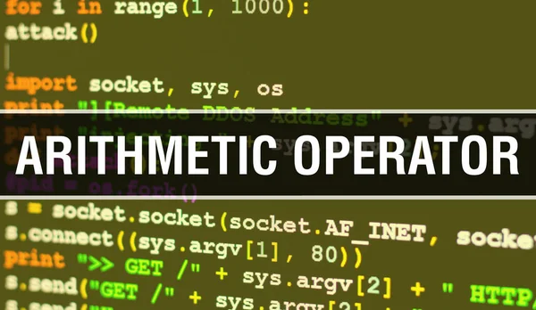 Arithmetic operator with Binary code digital technology backgrou — Stock Photo, Image