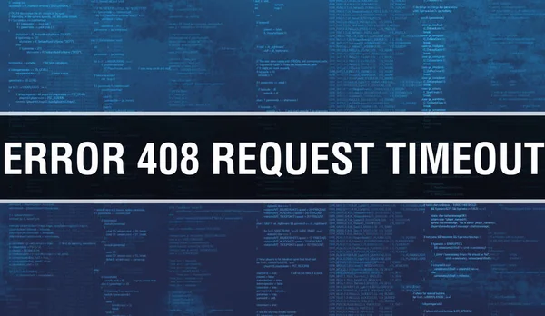Error 408 Request Timeout with Digital java code text. Error 40
