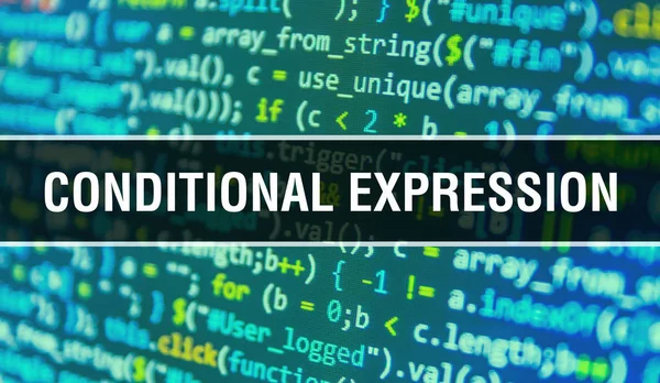 Conditional expression concept illustration using code for devel