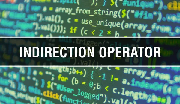 Indirection operator concept illustration using code for develop