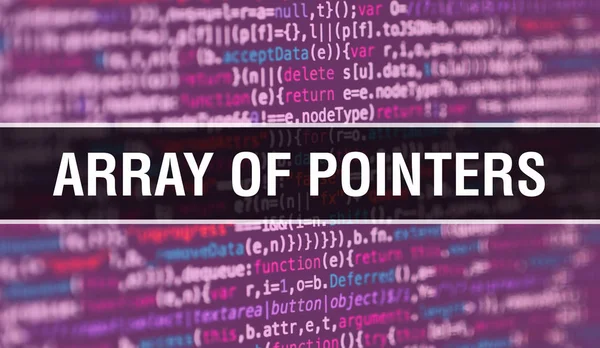 Array of pointers concept illustration using code for developing — Stock Photo, Image