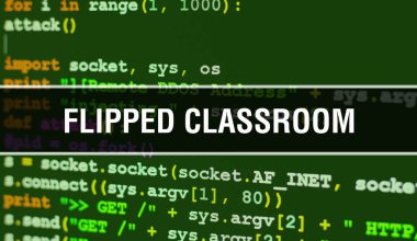 Programlama kodu soyut teknoloji üzerine yazılmış ters sınıf metni