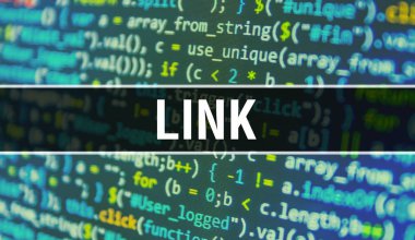 Programlama kodu soyut teknoloji backgr yazılı metin bağlantı