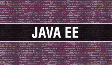 Programlama kodu soyut teknoloji bac üzerine yazılmış Java Ee metin