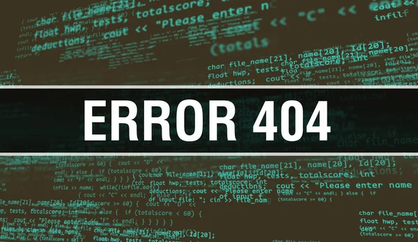 Error 404 with Digital java code text. Error 404 and Computer so — Stock Photo, Image