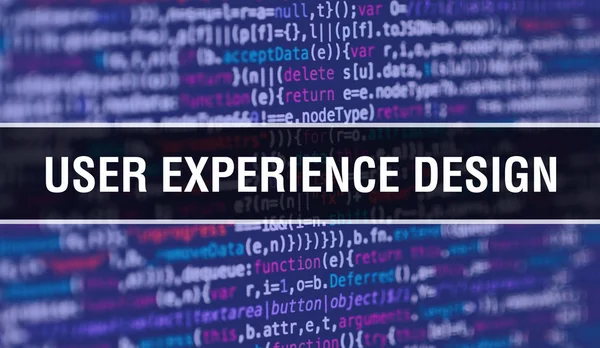 USER EXPERIENCE DESIGN text written on Programming code abstract