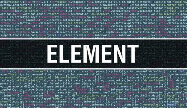 Element tekst geschreven op programmeercode abstracte technologie BAC — Stockfoto
