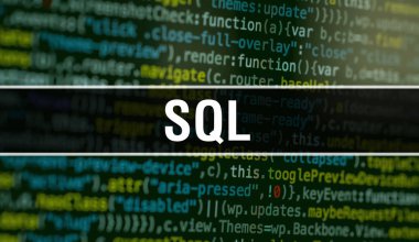 Soyut Teknoloji İkili kod Background.Digital bina ile Sql