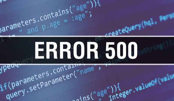 Error 500 concepto ilustración utilizando código para el desarrollo de programas — Foto de Stock