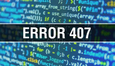 Programlama kodu soyut teknoloji b üzerinde yazılan hata 407 metin