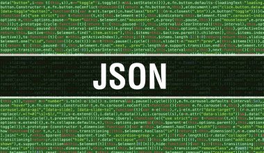 Json metin Programlama kodu soyut teknoloji backgr yazılı