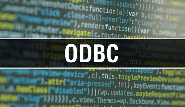 ODBC with Abstract Technology Binary code Background.Digital bin