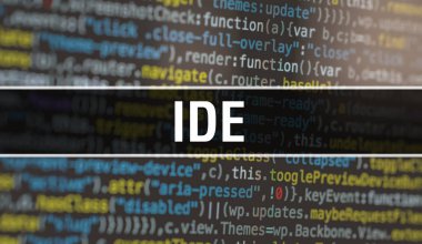 Soyut Teknoloji İkili kod Background.Digital bina ile Ide
