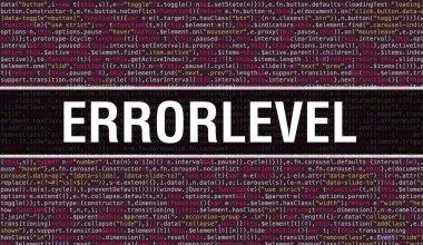 Programlama kodu soyut teknoloji üzerine yazılmış hata düzeyi metin 