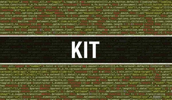 Kit tekst geschreven op programmeercode abstracte technologie blauw — Stockfoto