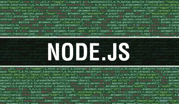 Programlama kodu soyut teknoloji bac üzerine yazılmış Düğüm.Js metin